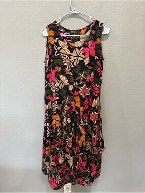 Bohemian Dress by: Los Banditos Sz XL EUC rayon boho style dress